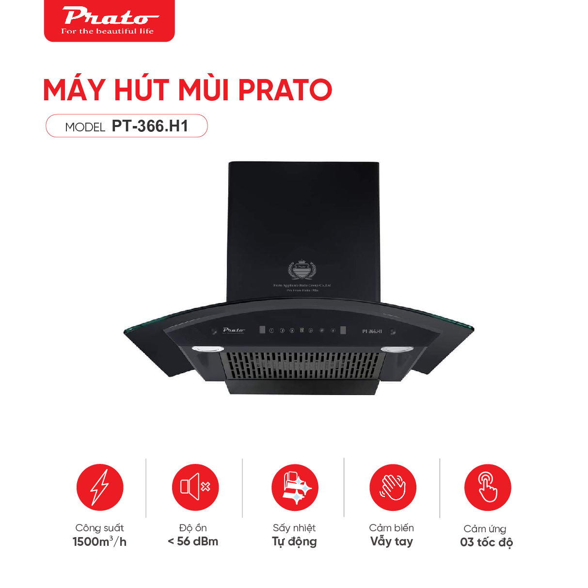 Máy hút mùi Model: PT-366.H1